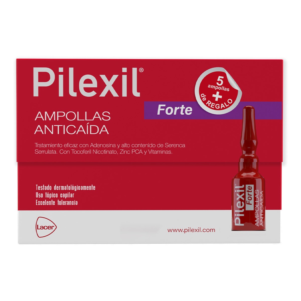 Pilexil Forte Ampolletas Anticaída 15 Ampolletas de 5 ml