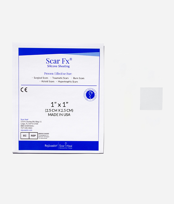 [REJPAR484] Parche de silicón para cicatrices 2.5 x 2.5 cm